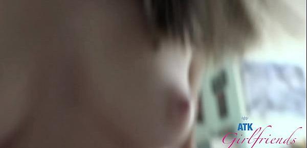 Amateur next door gets fucked in private bedroom POV and creampied (Kourtney Rae)